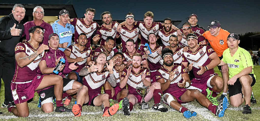 WINNERS: The Queensland Rangers beat the NSW Ron Massey Cup with Whitsunday Brahman Ivan Petelo (front row, sitting down on the right) making his Queensland representative debut. PHOTOS: QRL MEDIA/SCOTT DAVIS WINNERS: The Queensland Rangers beat the NSW Ron Massey Cup with Whitsunday Brahman Ivan Petelo (front row, sitting down on the right) making his Queensland representative debut. PHOTOS: QRL MEDIA/SCOTT DAVIS
